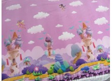 Jersey Panel Feen & Elfen Palast - rosa flieder